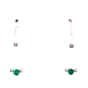 Star Crafts Rose Gold and Emerald Earrings